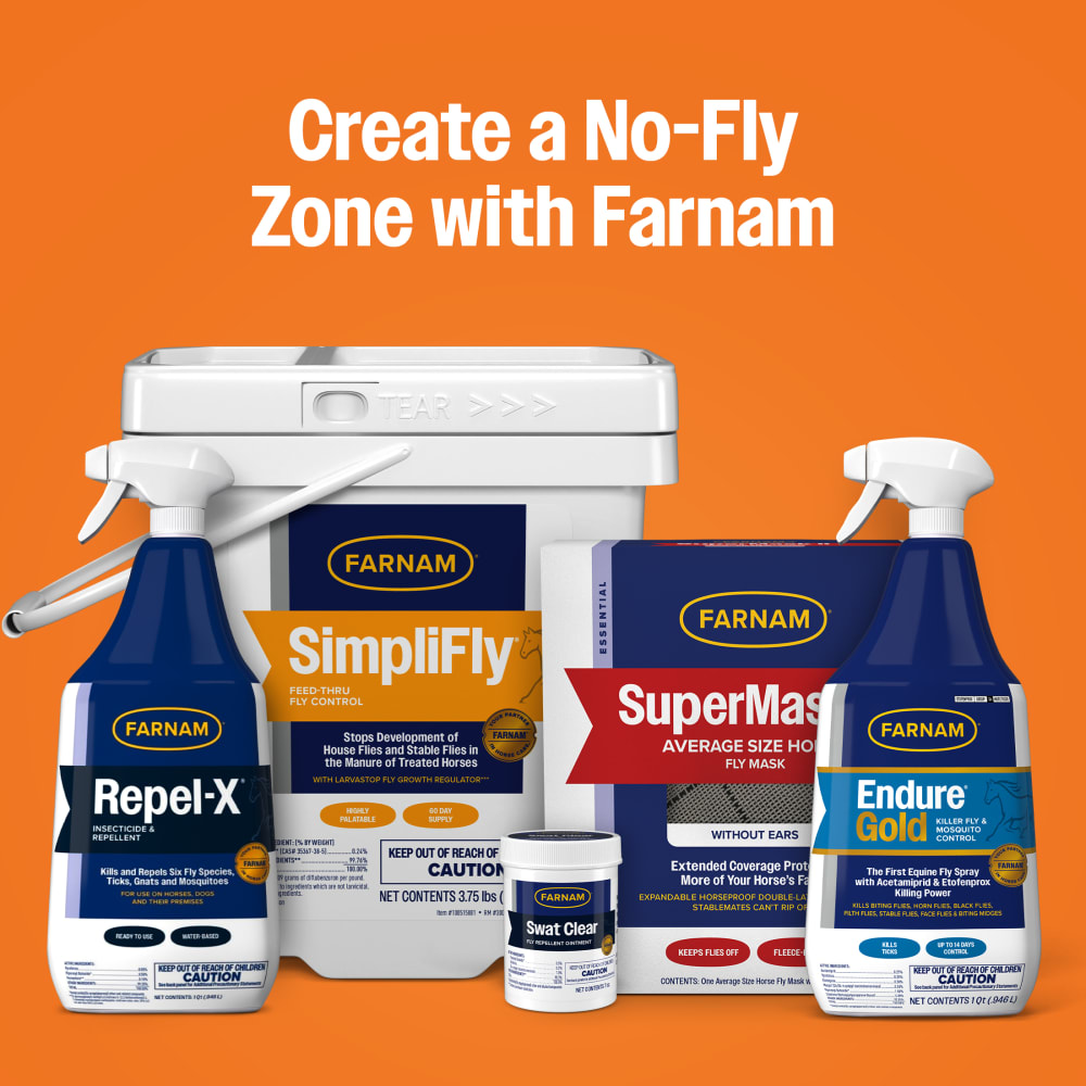 Farnam no-fly zone lineup: Repel-X, SimpliFly, SuperMask II, Swat Clear, Endure Gold