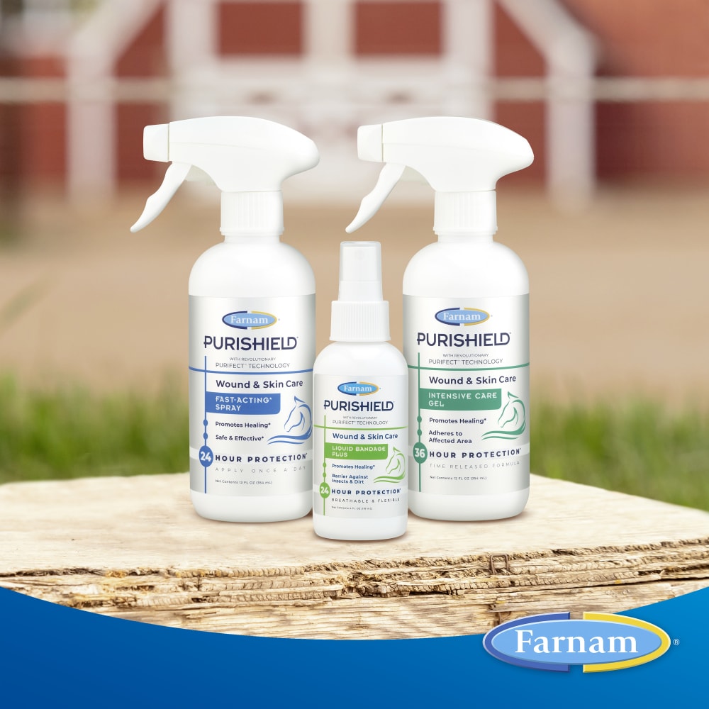 The family of three Purishield wound and skin care products side by side