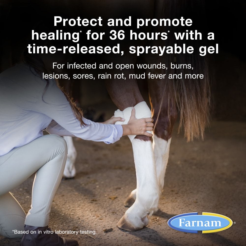 Protect and promote healing for 36 hours with a time-released sprayable gel