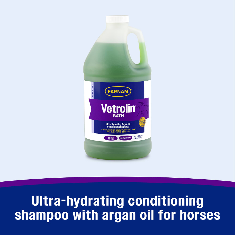 Ultra hydrating conditioning shampoo with argan oil for horses