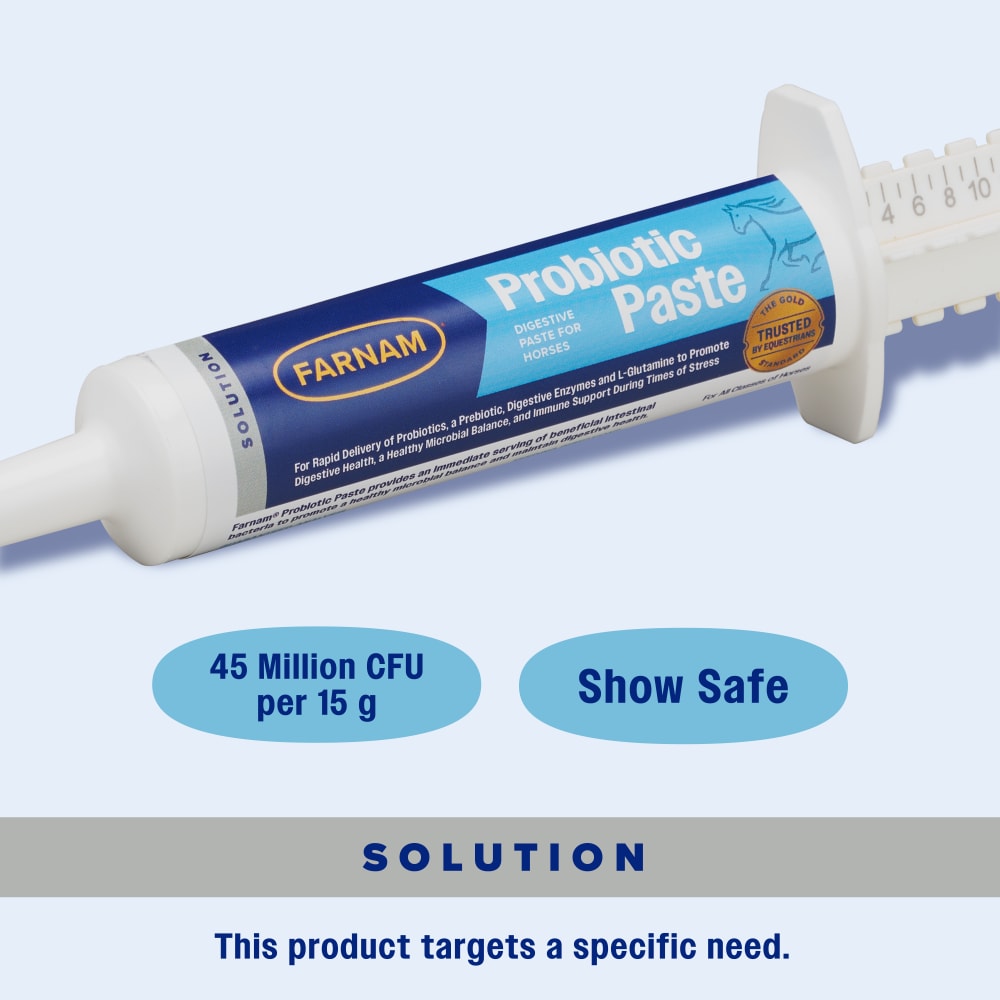Farnam probiotic paste is show safe and has 45 million CFU per 15 grams