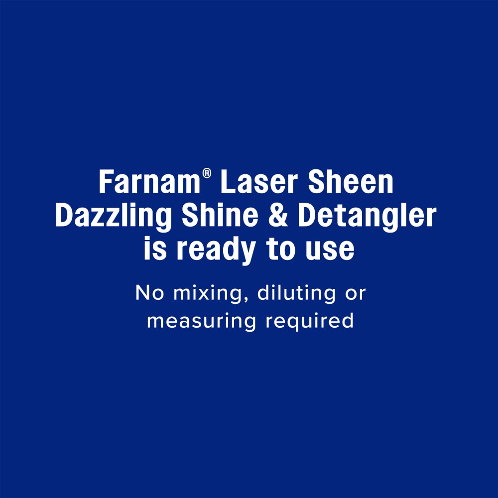 Farnam laser sheen dazzling shine and detangler is ready to use no mixing needed