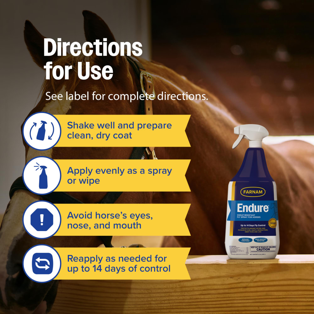Endure Sweat-Resistant Fly Spray for Horses | Fly & Insect Control