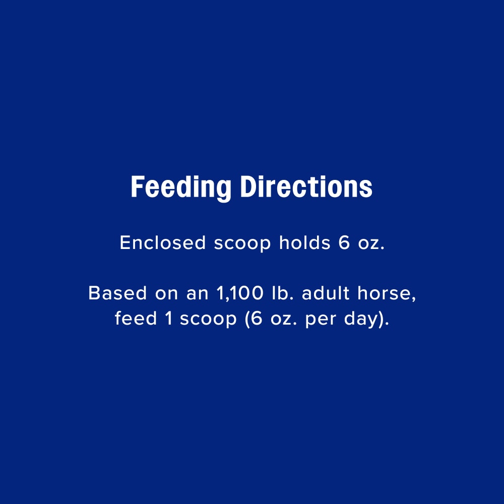 Feeding directions based on horse weight