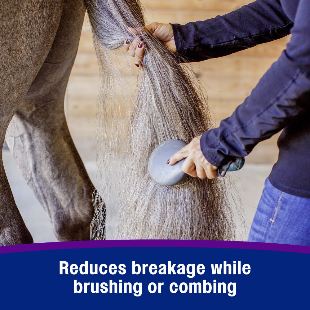 Reduces breakage while brushing or combing