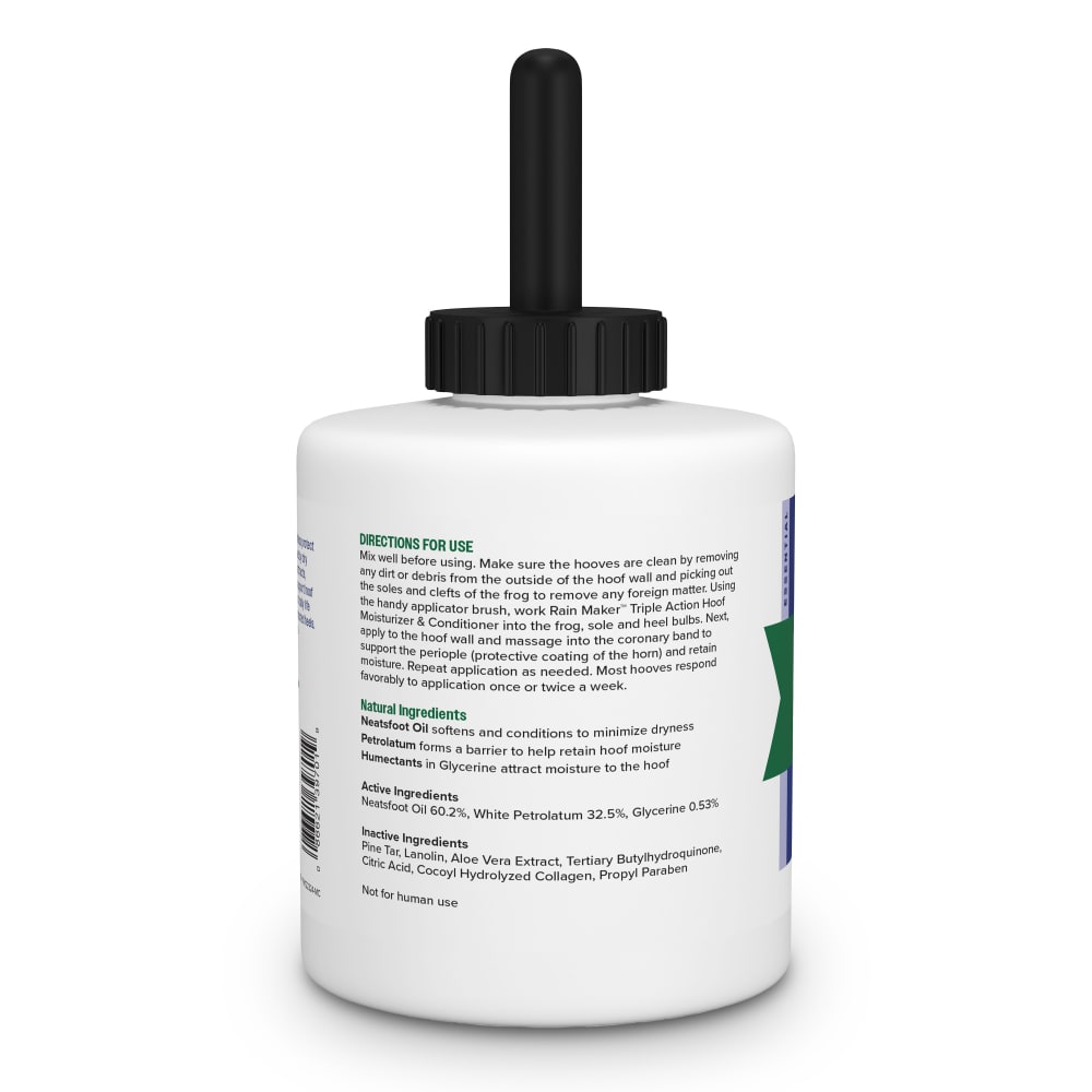 Back of package for Farnam Rain Maker Hoof Moisturizer & Conditioner