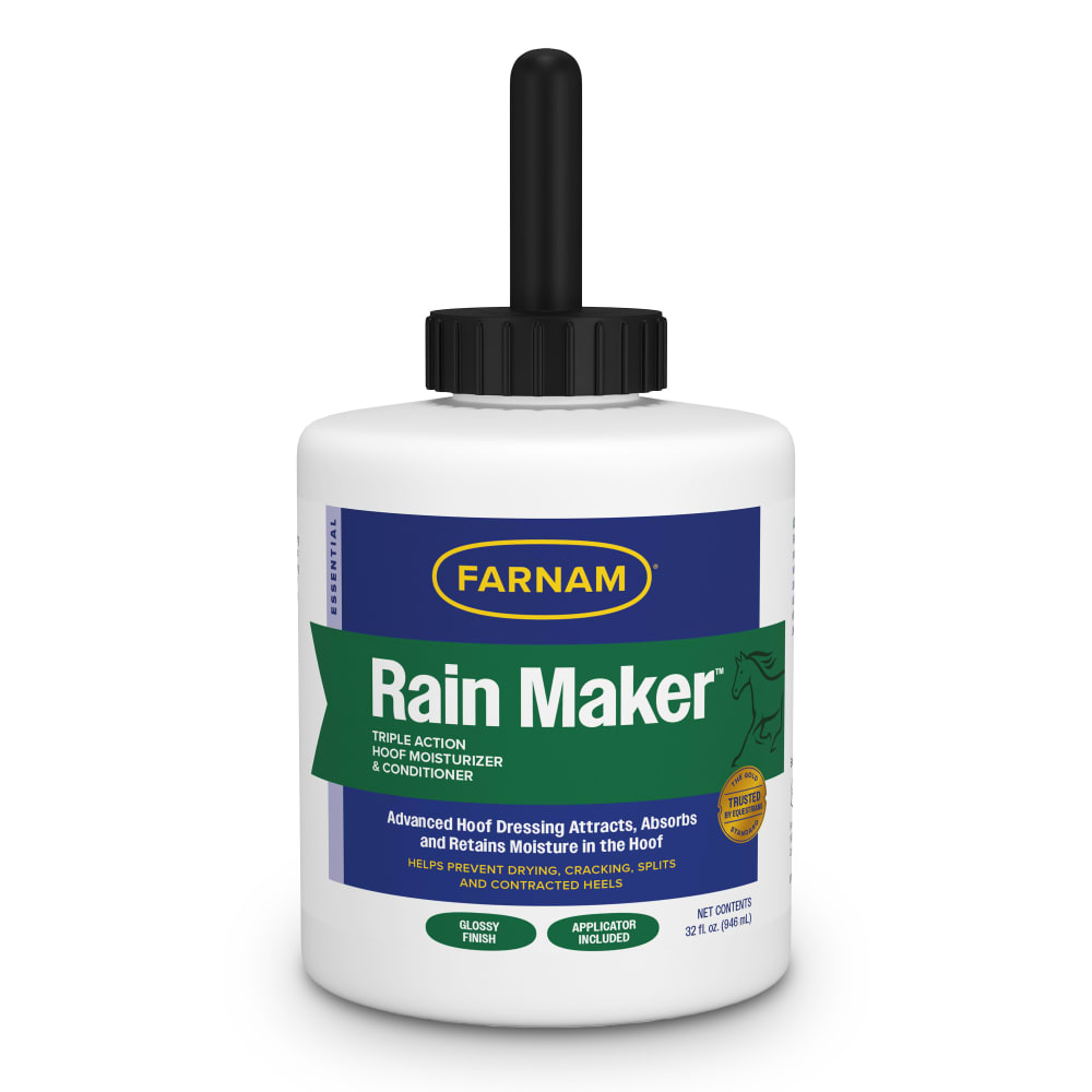 Retail package for Farnam Rain Maker Hoof Moisturizer & Conditioner