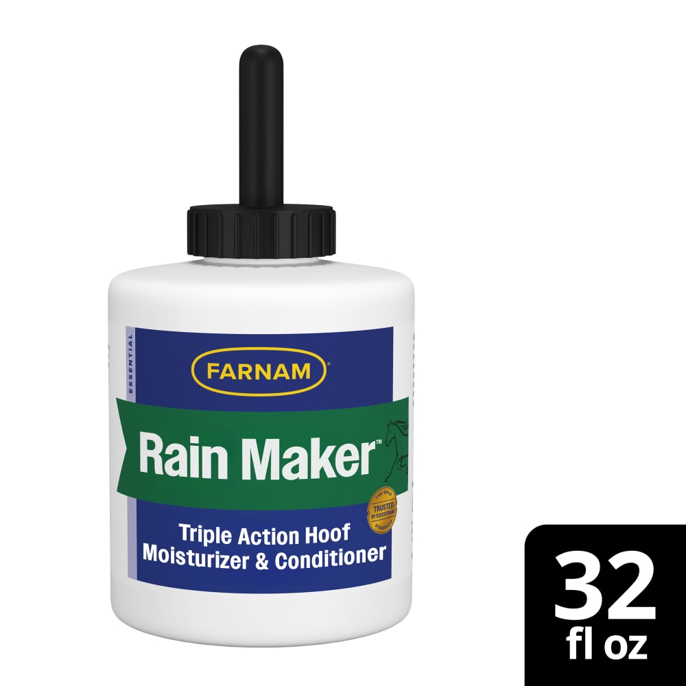 Retail package for Farnam Rain Maker Hoof Moisturizer & Conditioner